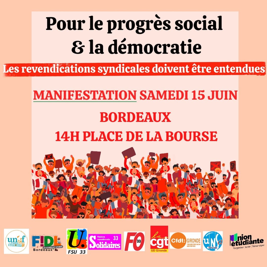 Grande manifestation du Front populaire contre l’extrême droite samedi 15 juin 448336575_868285915339801_2694205727750174722_n